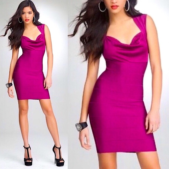 bebe Dresses & Skirts - NWT BEBE OVER THE SHOULDER BANDAGE MINI PROM DRESS